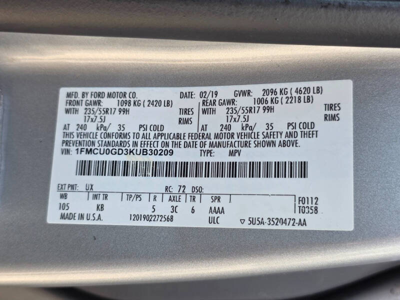2019 Ford Escape SE