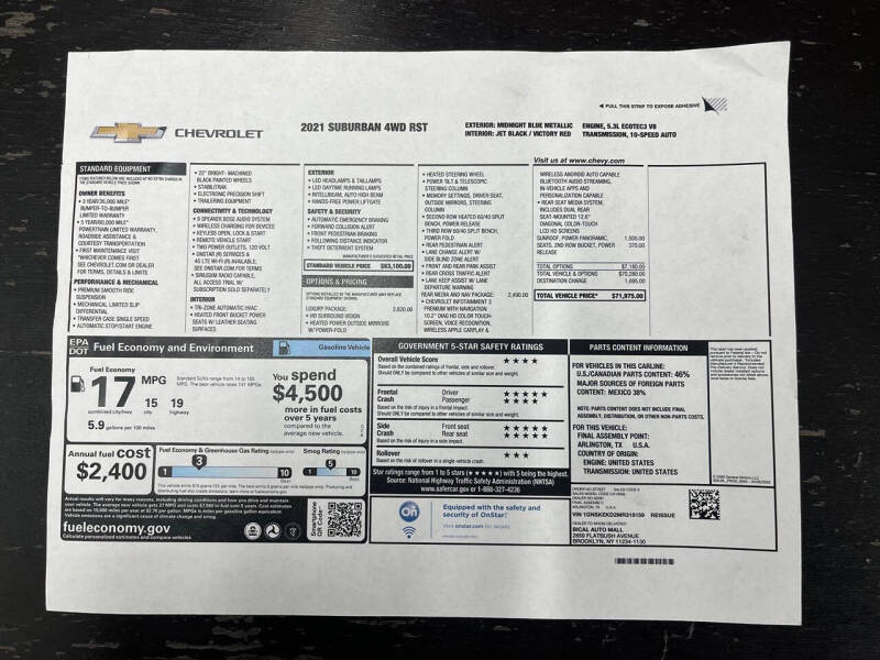 2021 Chevrolet Suburban RST