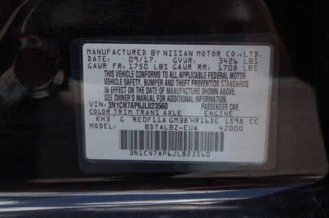 2018 Nissan Versa SV