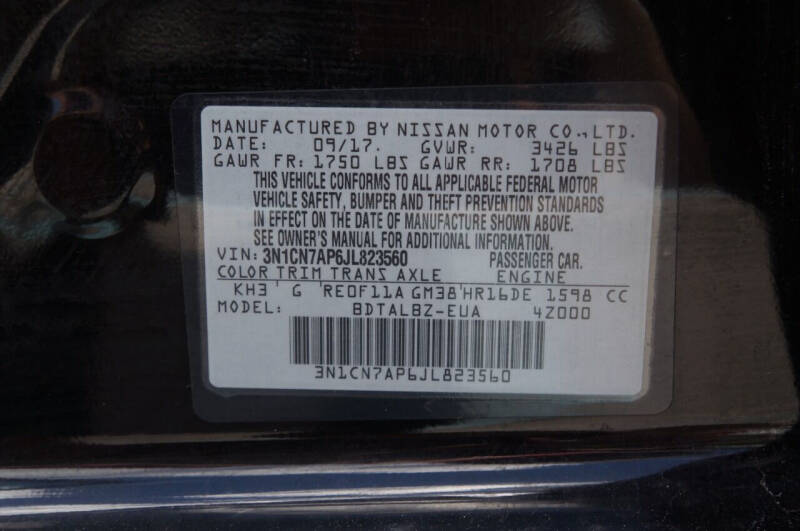 2018 Nissan Versa SV