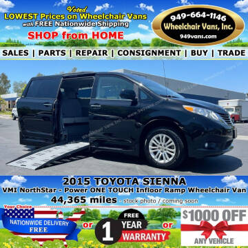 2015 Toyota Sienna for sale at Wheelchair Vans Inc in Laguna Hills CA