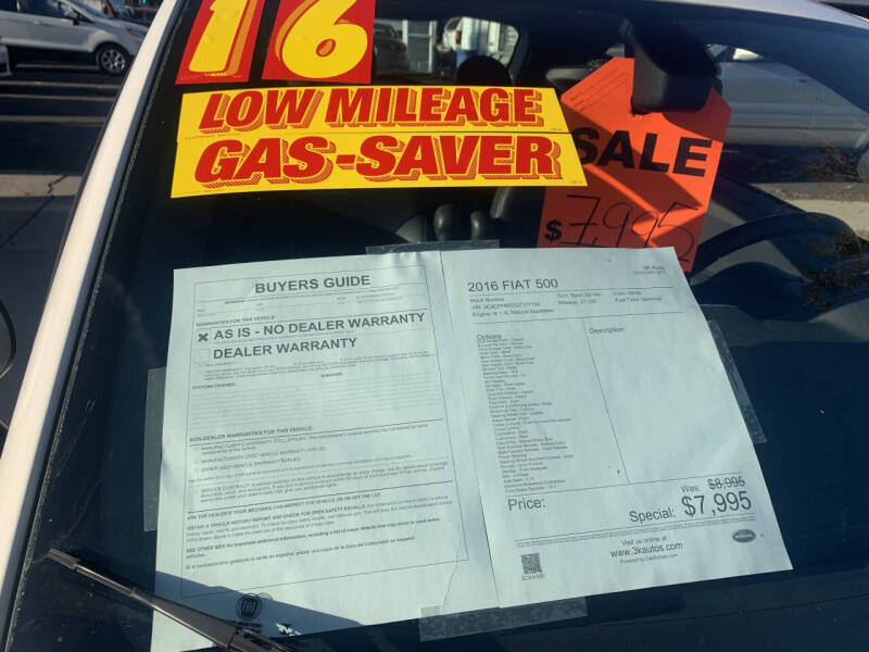 2016 FIAT 500 Sport
