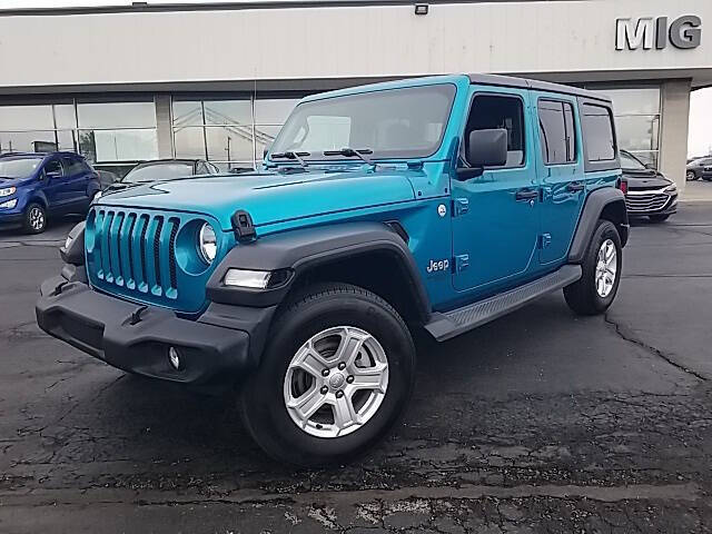 Used 2019 Jeep Wrangler Unlimited Sport S with VIN 1C4HJXDG4KW609107 for sale in Bellefontaine, OH