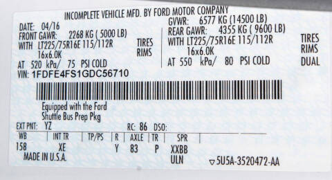 2016 Ford E-Series E-450 SD