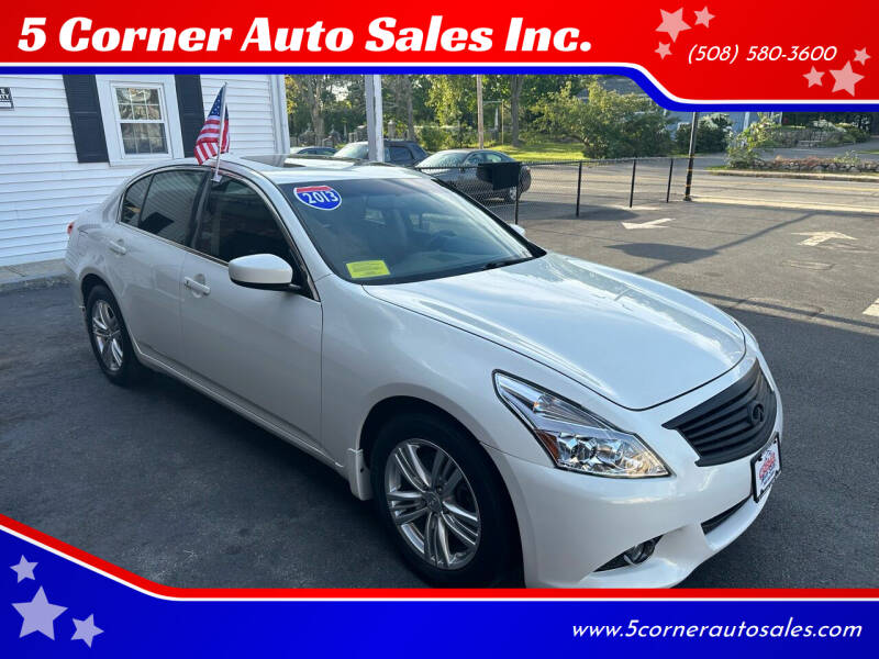 2013 Infiniti G37 Sedan for sale at 5 Corner Auto Sales Inc. in Brockton MA