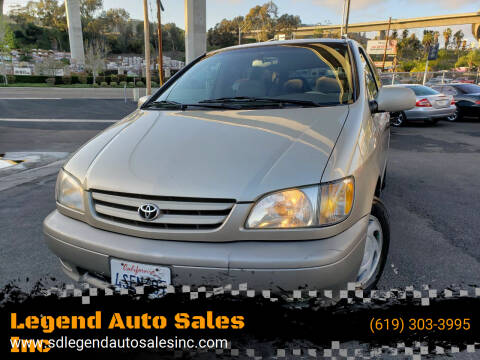 2001 Toyota Sienna for sale at Legend Auto Sales Inc in Lemon Grove CA