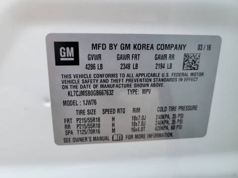 2016 Chevrolet Trax LTZ