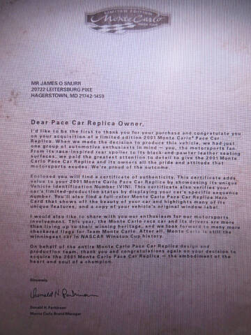 2001 Chevrolet Monte Carlo SS