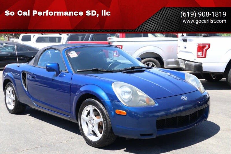 2002 Toyota MR2 Spyder for sale at So Cal Performance SD, llc in San Diego CA