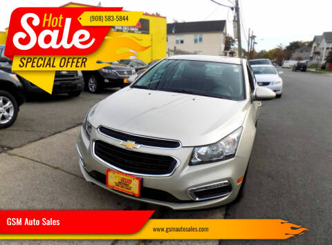 2015 Chevrolet Cruze for sale at GSM Auto Sales in Linden NJ