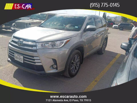 2019 Toyota Highlander for sale at Escar Auto in El Paso TX