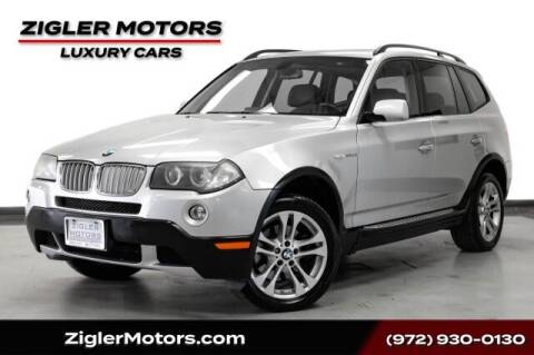 2008 BMW X3 for sale at Zigler Motors in Addison TX
