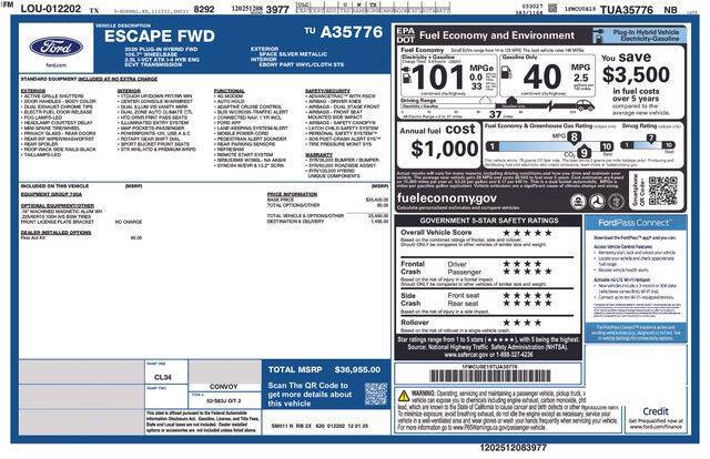 2026 Ford Escape Plug-In Hybrid PHEV