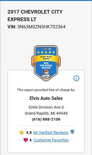 2017 Chevrolet City Express LT