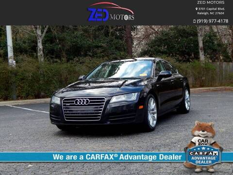 2013 Audi A7 for sale at Zed Motors in Raleigh NC