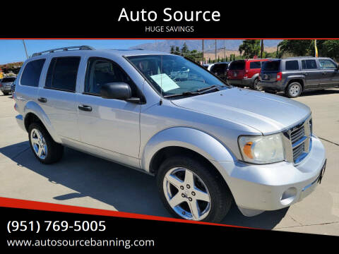 2007 Dodge Durango for sale at Auto Source in Banning CA