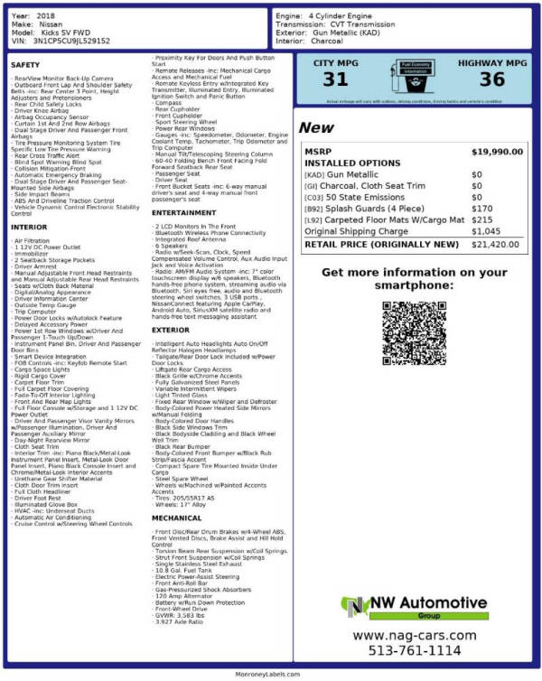 2018 Nissan Kicks SV