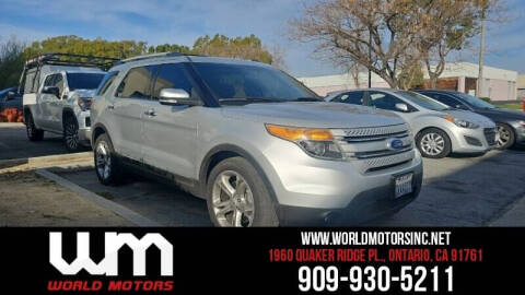 2015 Ford Explorer for sale at World Motors INC in Ontario CA