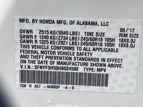 2017 Honda Pilot EX-L