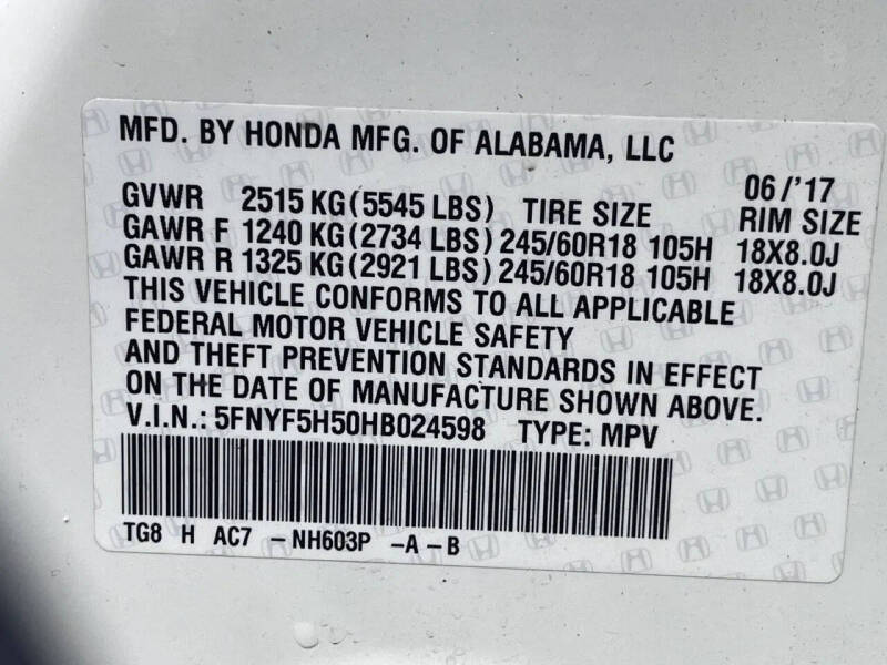 2017 Honda Pilot EX-L