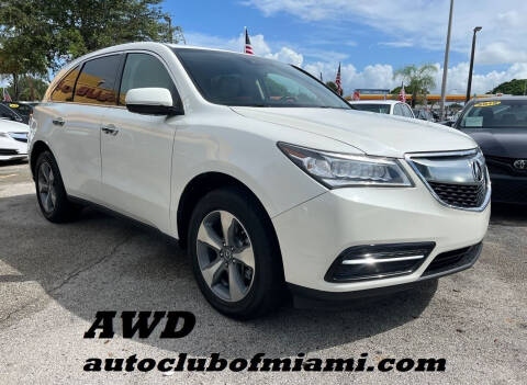 2016 Acura MDX for sale at AUTO CLUB OF MIAMI, INC in Miami FL