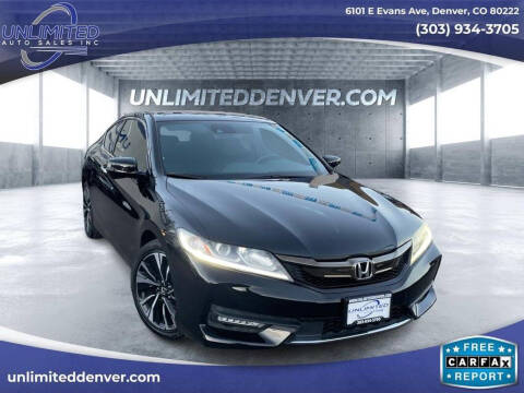 2017 Honda Accord for sale at Unlimited Auto Sales in Denver CO