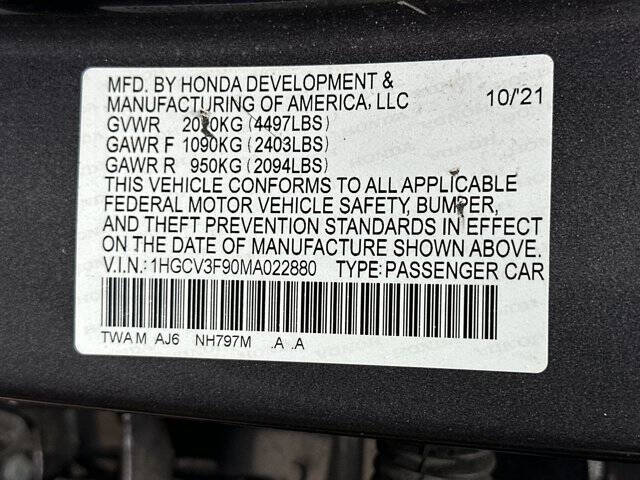 2021 Honda Accord Hybrid Touring