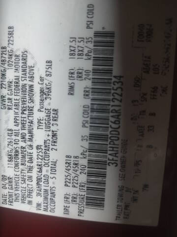 2010 Ford Fusion Sport