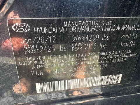 2012 Hyundai Sonata GLS