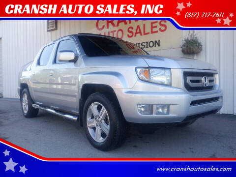 2011 Honda Ridgeline for sale at CRANSH AUTO SALES, INC in Arlington TX
