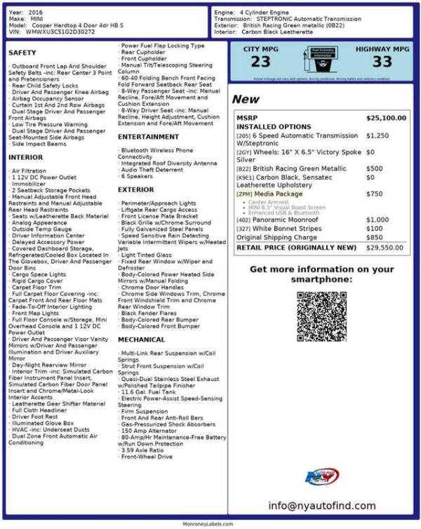 2016 MINI Hardtop 4 Door Cooper S