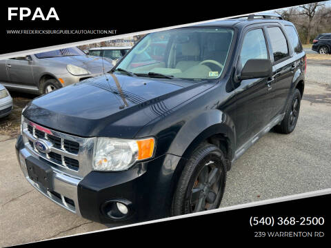 2012 Ford Escape for sale at FPAA in Fredericksburg VA