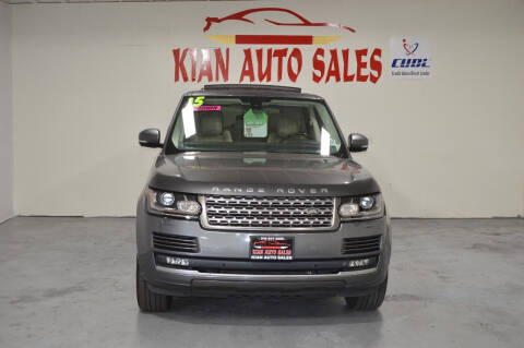 2015 Land Rover Range Rover for sale at Kian Auto Sales in Sacramento CA
