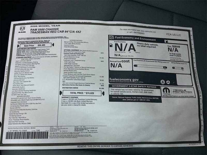 2026 RAM 5500