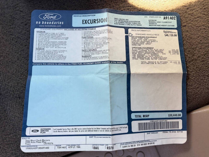 2003 Ford Excursion Limited