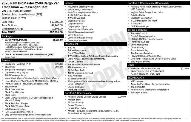 2026 RAM ProMaster