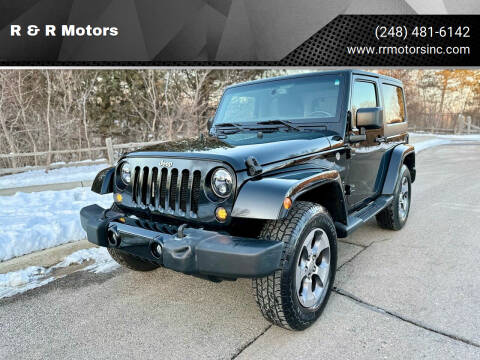 2016 Jeep Wrangler for sale at R & R Motors in Waterford MI