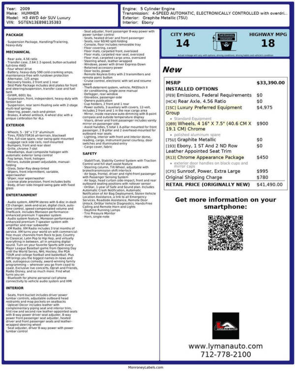 2009 HUMMER H3 Luxury