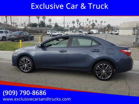 2016 Toyota Corolla for sale at Exclusive Car & Truck in Yucaipa CA