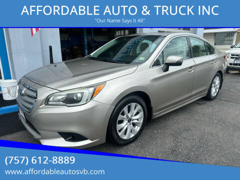 2016 Subaru Legacy for sale at AFFORDABLE AUTO & TRUCK INC in Virginia Beach VA