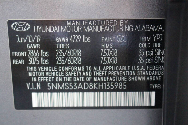 2019 Hyundai Santa Fe Ultimate 2.4L