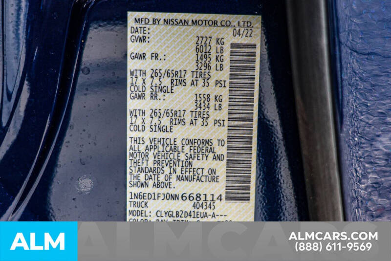 2022 Nissan Frontier SV