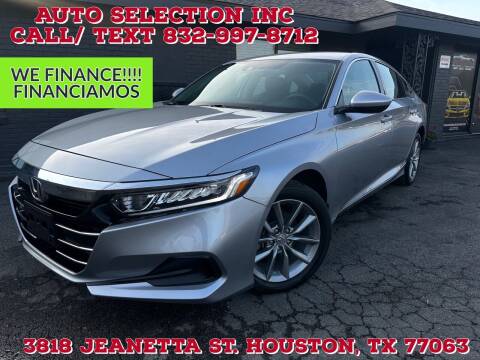 2021 Honda Accord for sale at Auto Selection Inc. in Houston TX