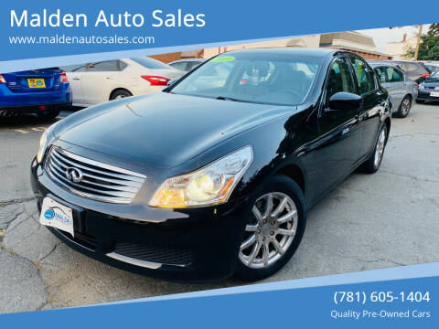 2009 Infiniti G37 Sedan for sale at Malden Auto Sales in Malden MA