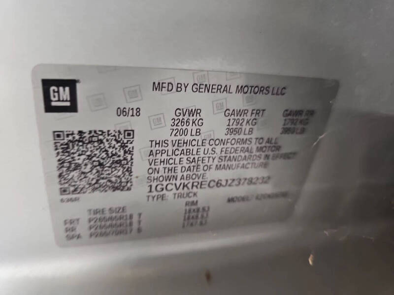 2018 Chevrolet Silverado 1500