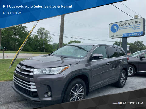 2018 Toyota Highlander for sale at R J Cackovic Auto Sales, Service & Rental in Harrisburg PA