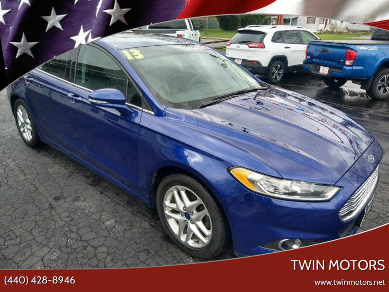 2013 Ford Fusion for sale at TWIN MOTORS in Madison OH