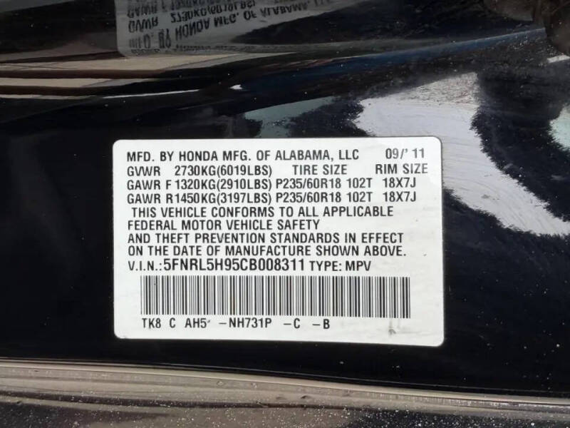 2012 Honda Odyssey Touring