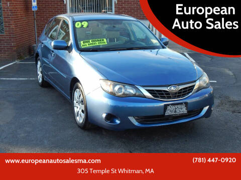 2009 Subaru Impreza for sale at European Auto Sales in Whitman MA