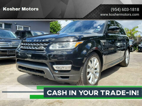 2016 Land Rover Range Rover Sport for sale at Kosher Motors in Hollywood FL
